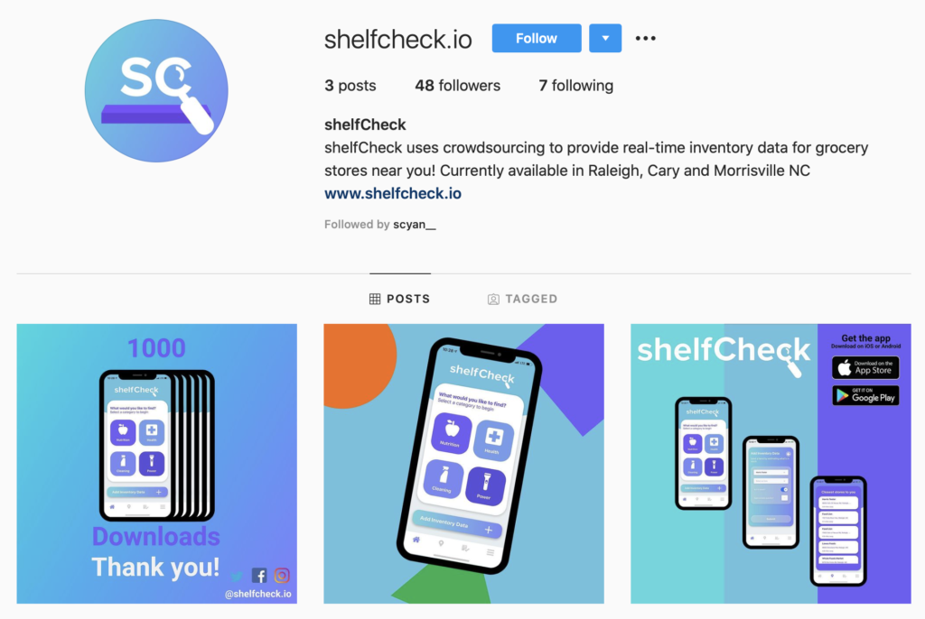 Marketing Materials - shelfCheck Instagram